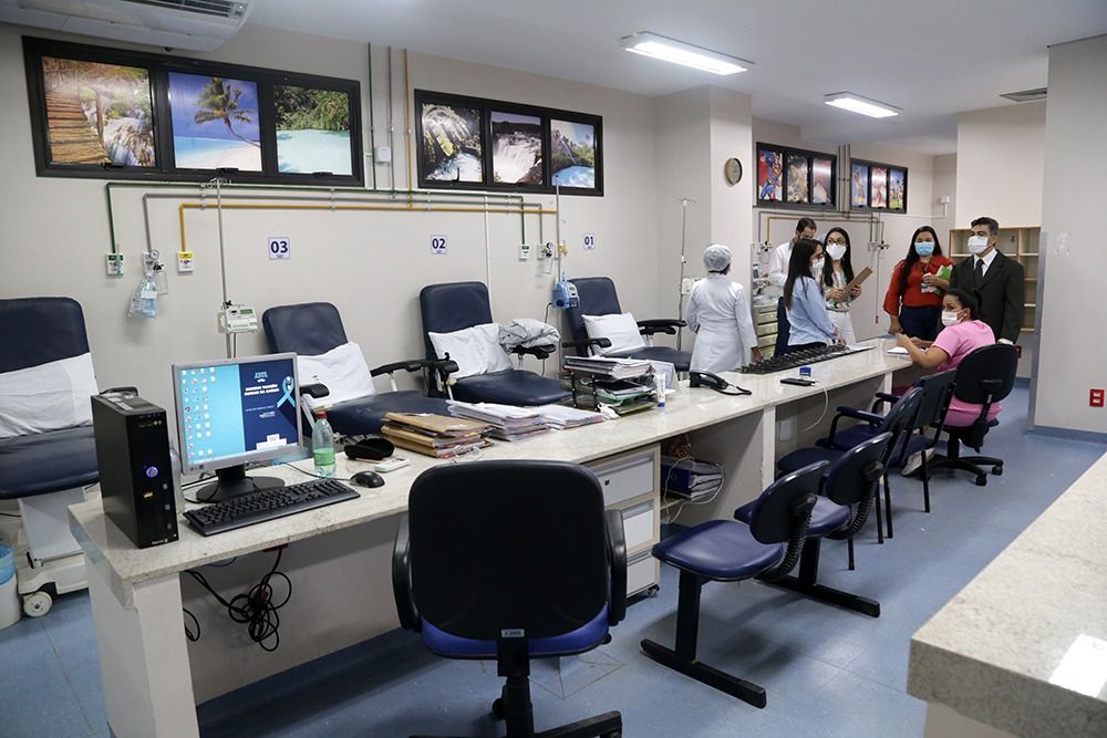 Equipe da DPE em um dos espaços da ala de Oncologia do HGP