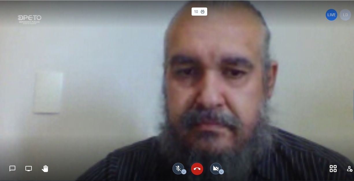 Paulo Sérgio Gomes Soares durante mesa redonda "Quilombolas do Tocantins e a Defensoria Pública A luta pelo território e reflexos da pandemia"