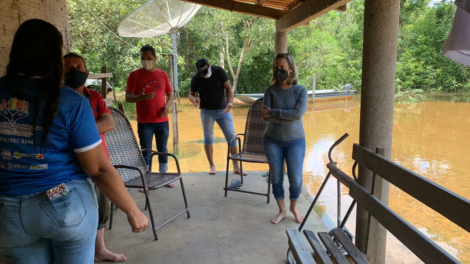 Atendimento da Defensoria Pública em área atingida por grande inundação em Formoso do Araguaia