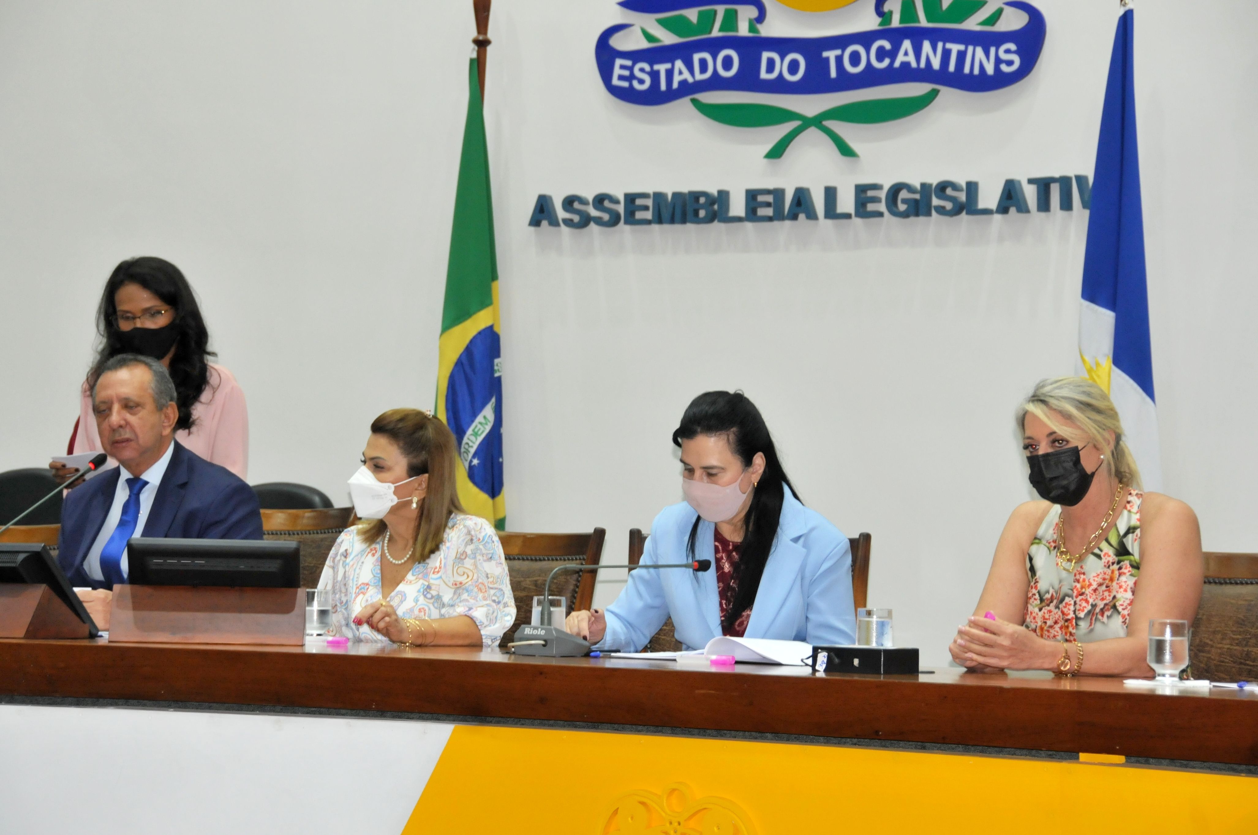 O início da solenidade foi conduzida pelo presidente da AL-TO, deputado estadual Antonio Andrade [E]