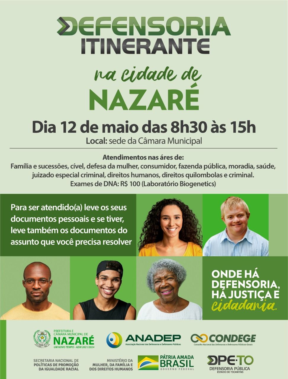 Defensoria Itinerante em Nazaré