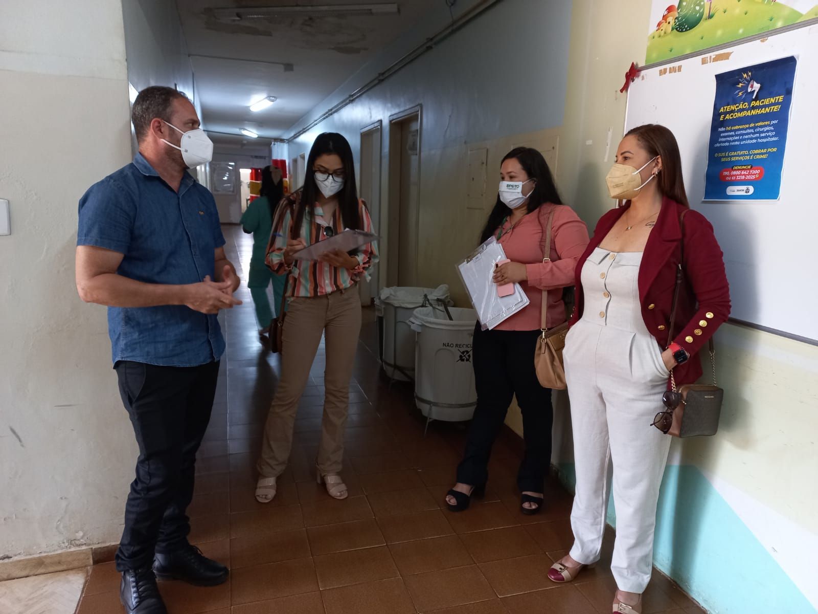 Vistoria foi acompanhada por profissionais do hospital