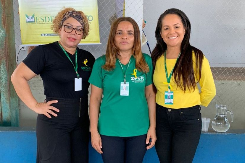 Participaram das atividades Nilda Belo (E), Maria de Jesus e Adriana Pereira
