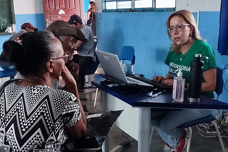 Defensora pública Letícia Amorim fez parte da equipe de atendimento em Campo Alegre