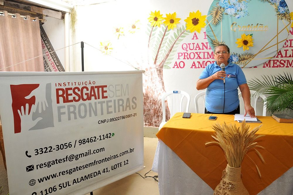 Missionária Valbenes Sousa Guimarães agradeceu a Defensoria Pública pelas doações e também pelo apoio ao longo dos anos ao Instituto e aos familiares dos presos,