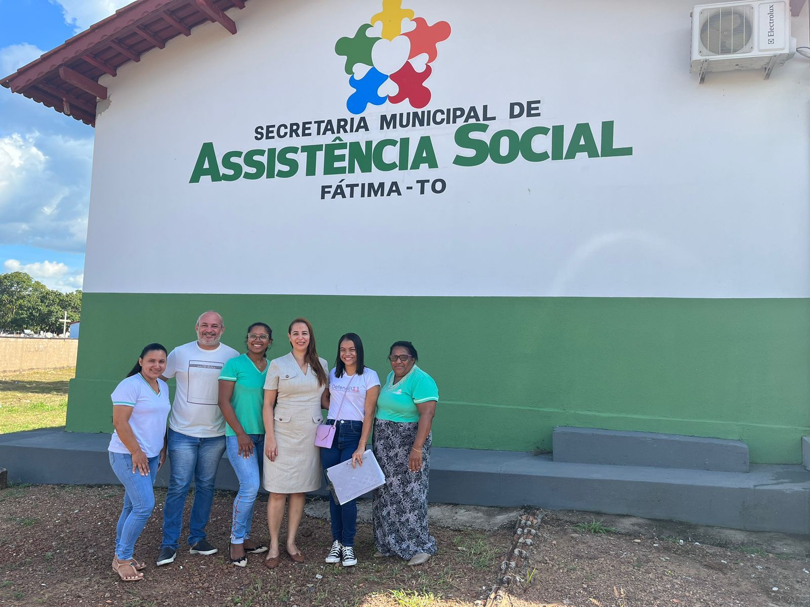 Equipe da DPE-TO e da Secretaria Municipal de Assistência Social