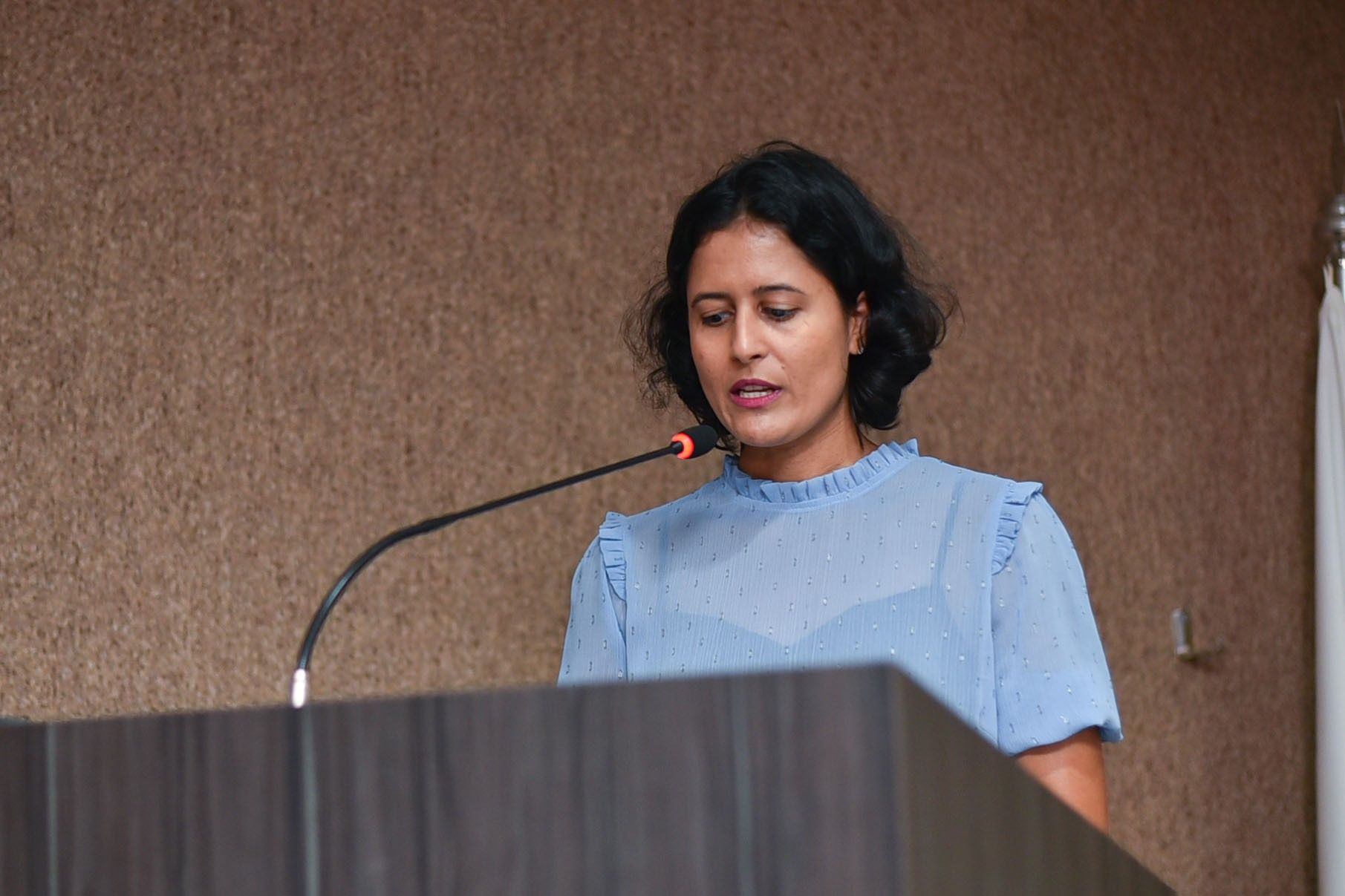 A defensora pública Téssia Gomes Carneiro destacou importância do Seminário para que se torne possível já se refletir sobre a política antimanicomial