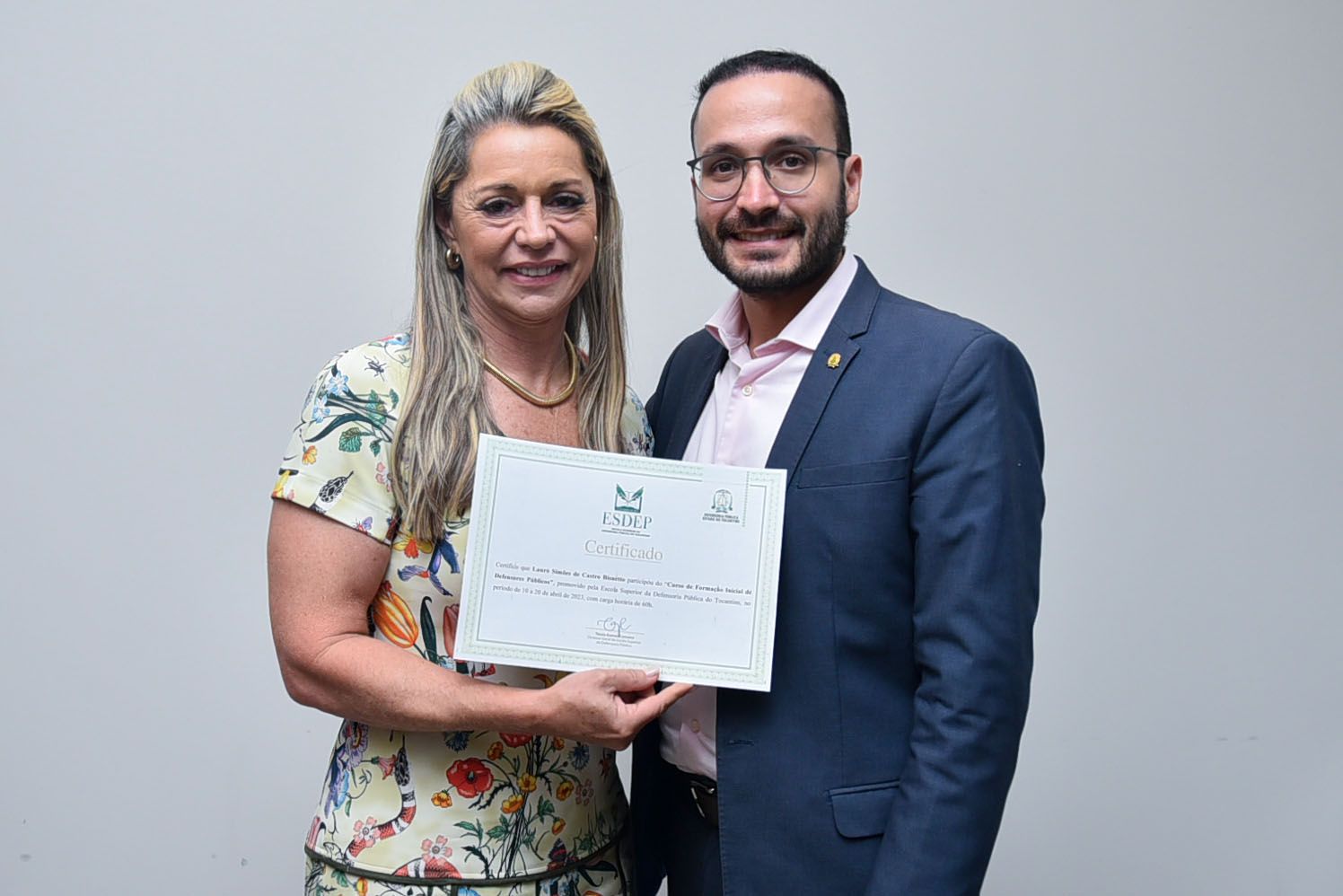Estellamaris Postal e o defensor público Lauro Bisnetto