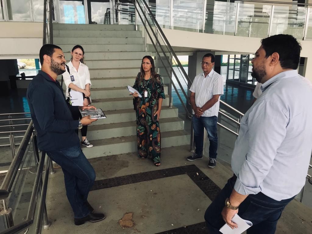 A vistoria foi realizada pelo coordenador substituto do Nuamac Gurupi, defensor público Hud Ribeiro (D)