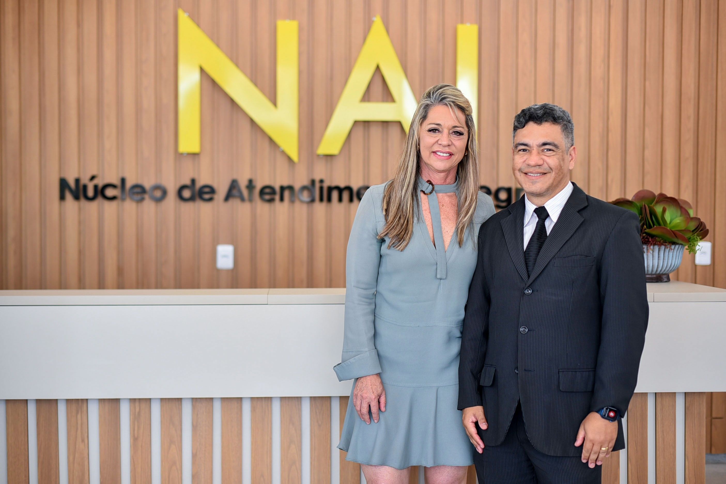 Estellamaris Postal e o defensor público Freddy Alejandro estiveram presentes no NAI