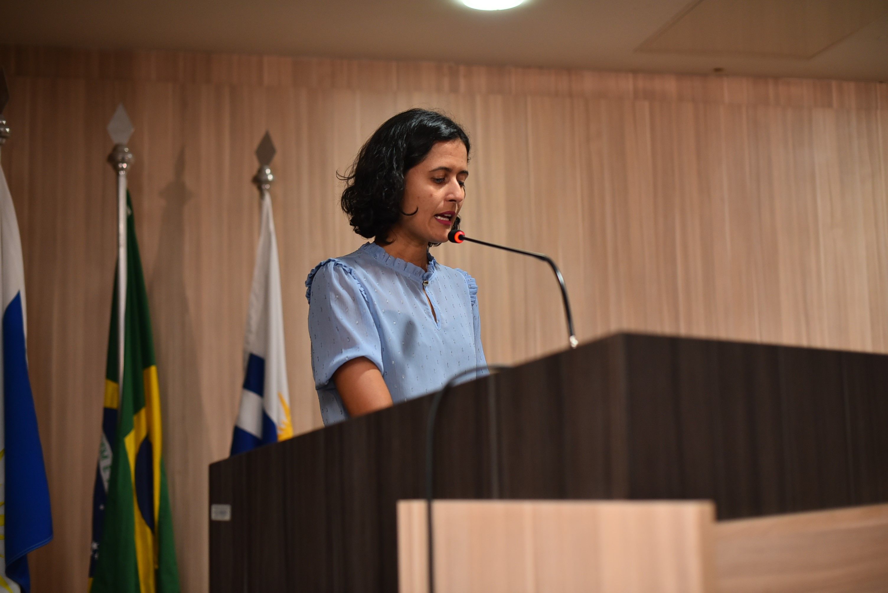 Téssia Gomes Carneiro destacou que o evento, dado o contexto comemorativo do mês da Defensoria Pública, está sendo realizado para agraciar a cada profissional da Instituição.