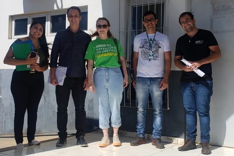 Equipe da DPE-TO que atuou na vistoria na Unidade Penal Feminina de Talismã