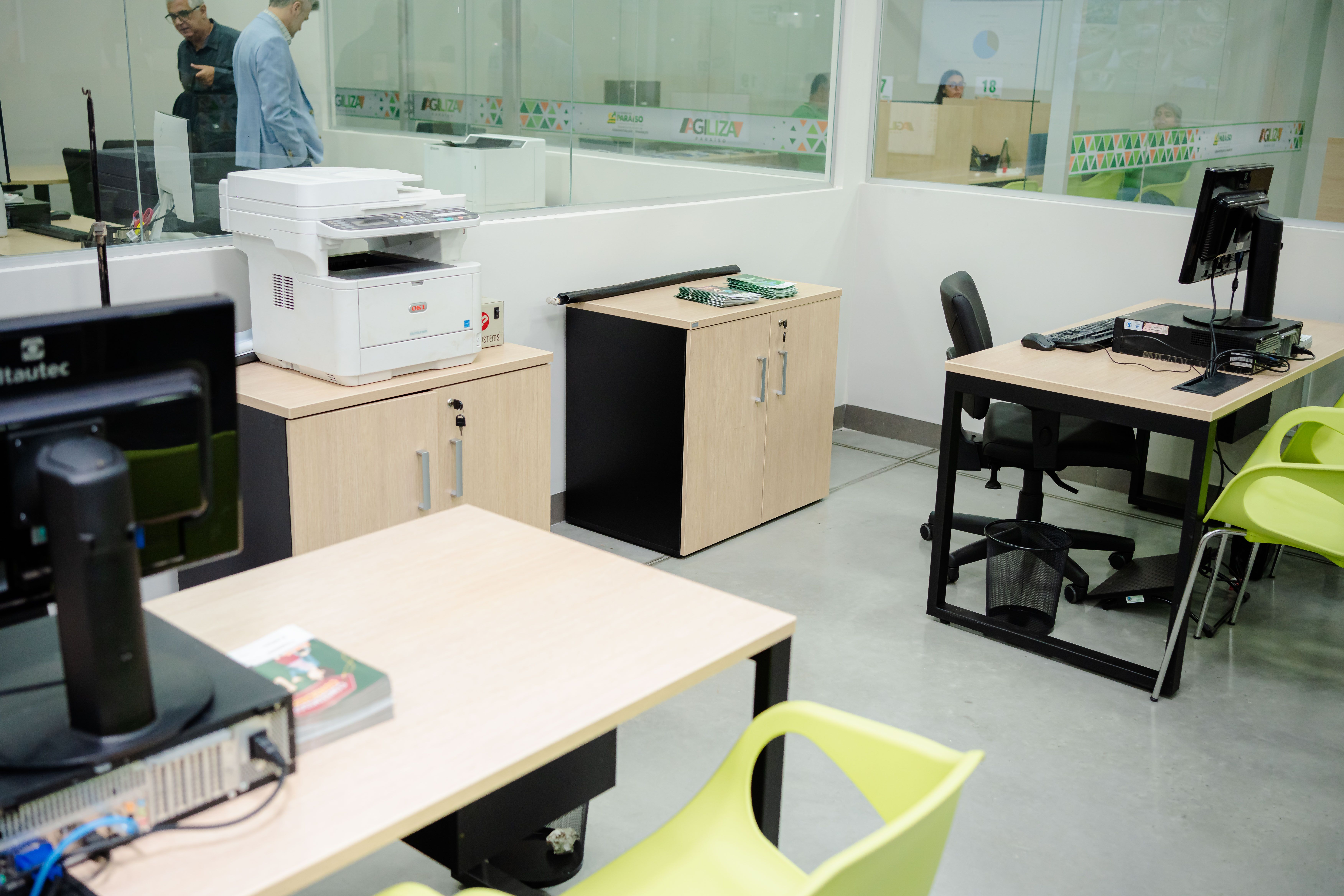 Sala de atendimento da DPE-TO no Agiliza Paraíso