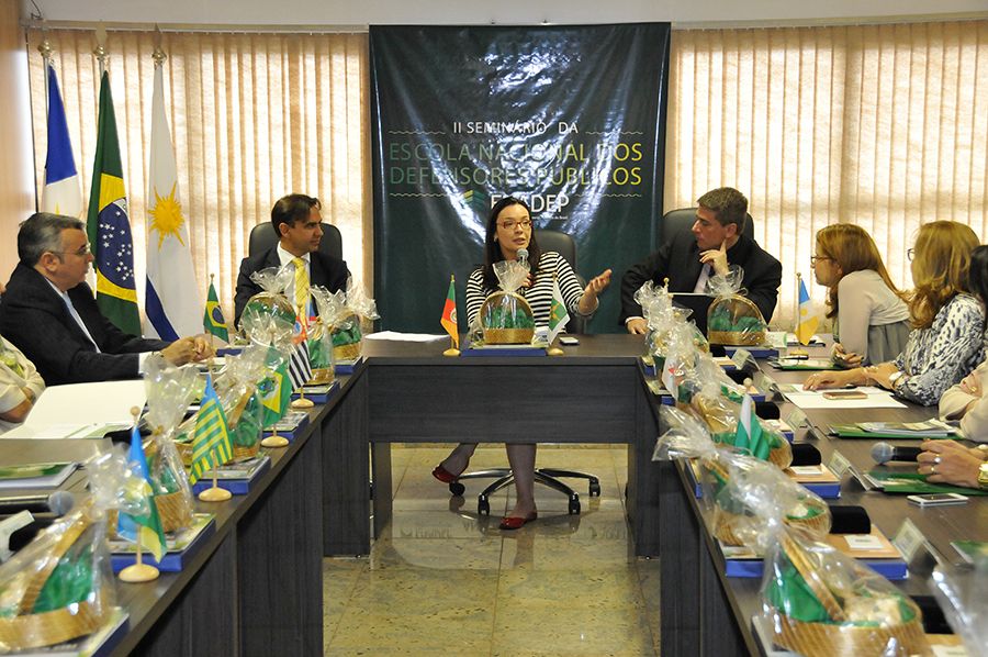 Defensor público geral, Marlon Amorim,  presidente da ANADEP, Patricia Kettermann  e o presidente da ADEPTO, Fábio Monteiro