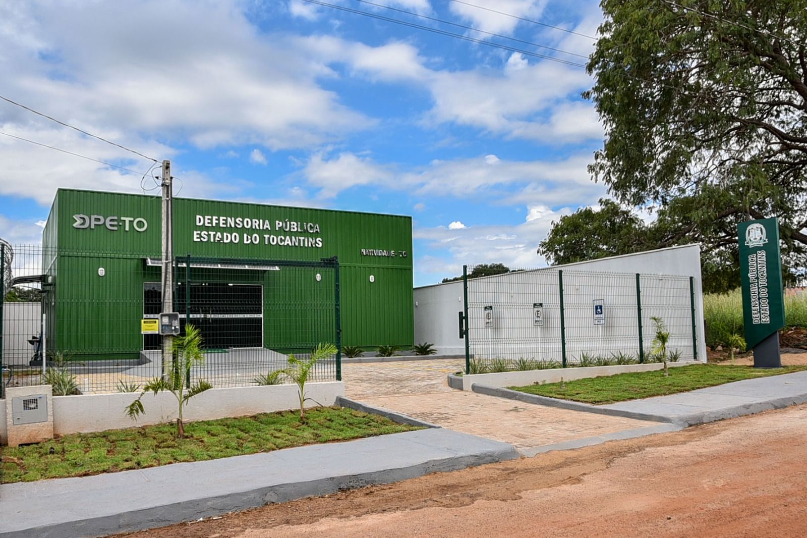 Fachada do Econúcleo de Natividade, inaugurado em maio de 2023