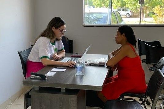 Assistida aproveitou o itinerante para buscar atendimento da Defensoria Pública