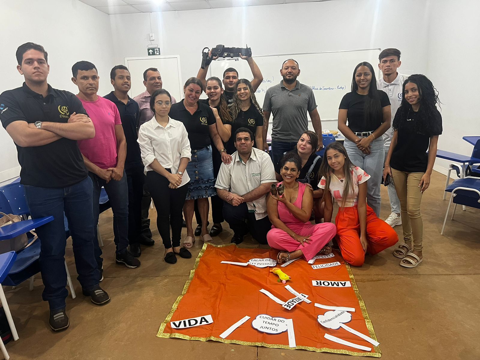 Atividade foi executava com acadêmicos do 2º período do curso de Direito da Unest