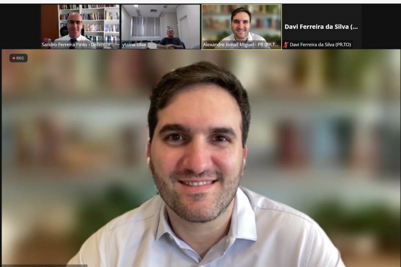 Reunião virtual com o engenheiro agrônomo do Incra, Hilton Faria da Silva, e o procurador do Ministério Público Federal, Alexandre Ismail Miguel