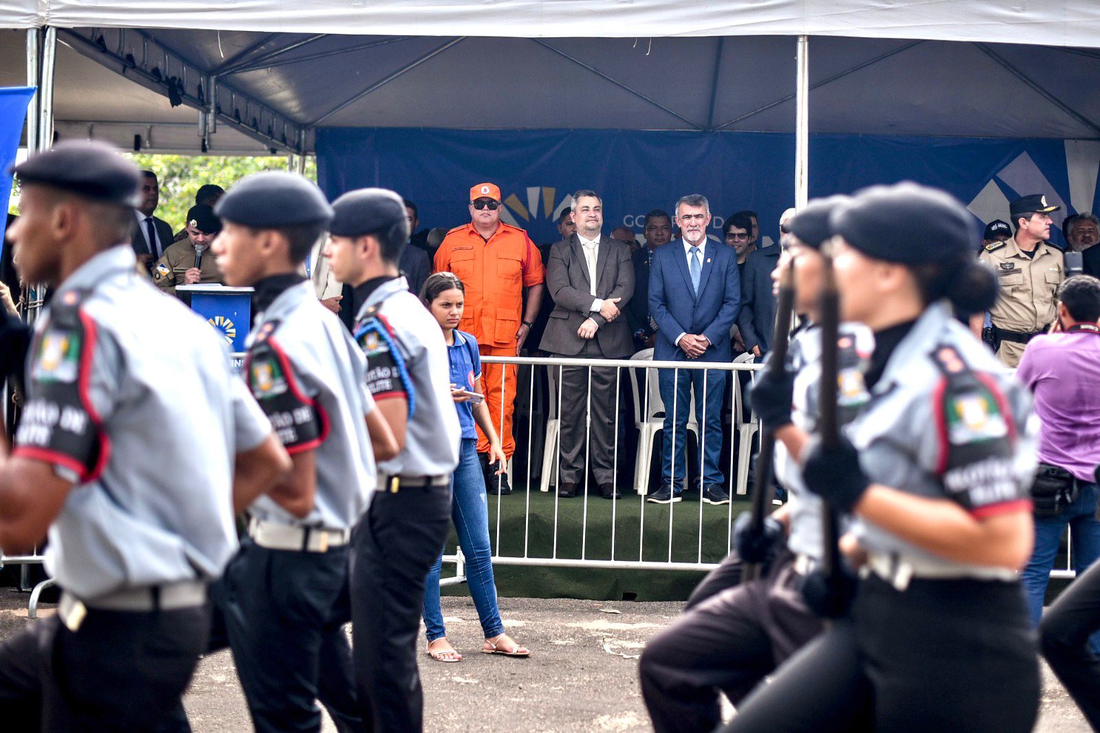 Pedro Alexandre acompanhou o desfile cívico