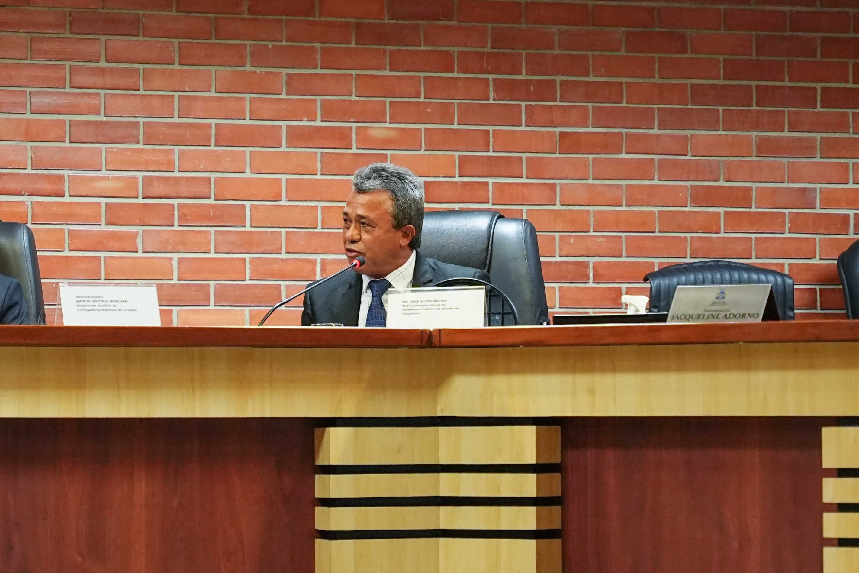 Subcorregedor-Geral da DPE-TO agradeceu a oportunidade de participar da abertura dos trabalhos e desejou sucesso nas inspeções ordinárias