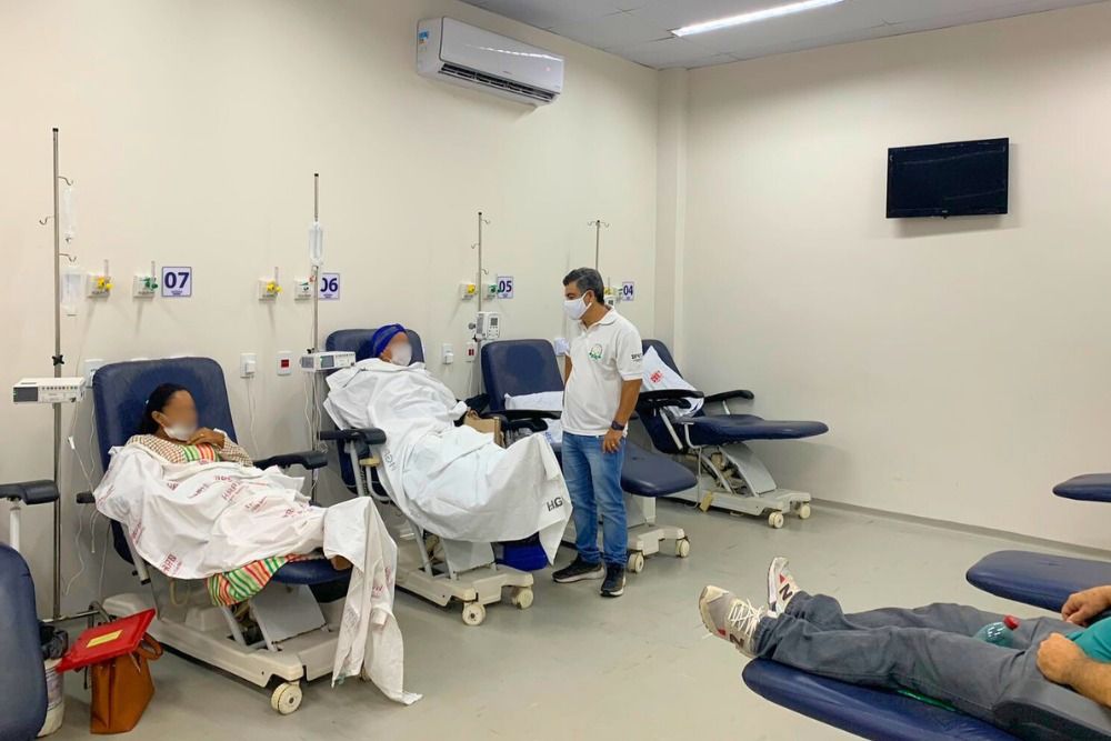 Durante  a vistoria, o Defensor Público conversou com pacientes para verificar a qualidade do atendimento