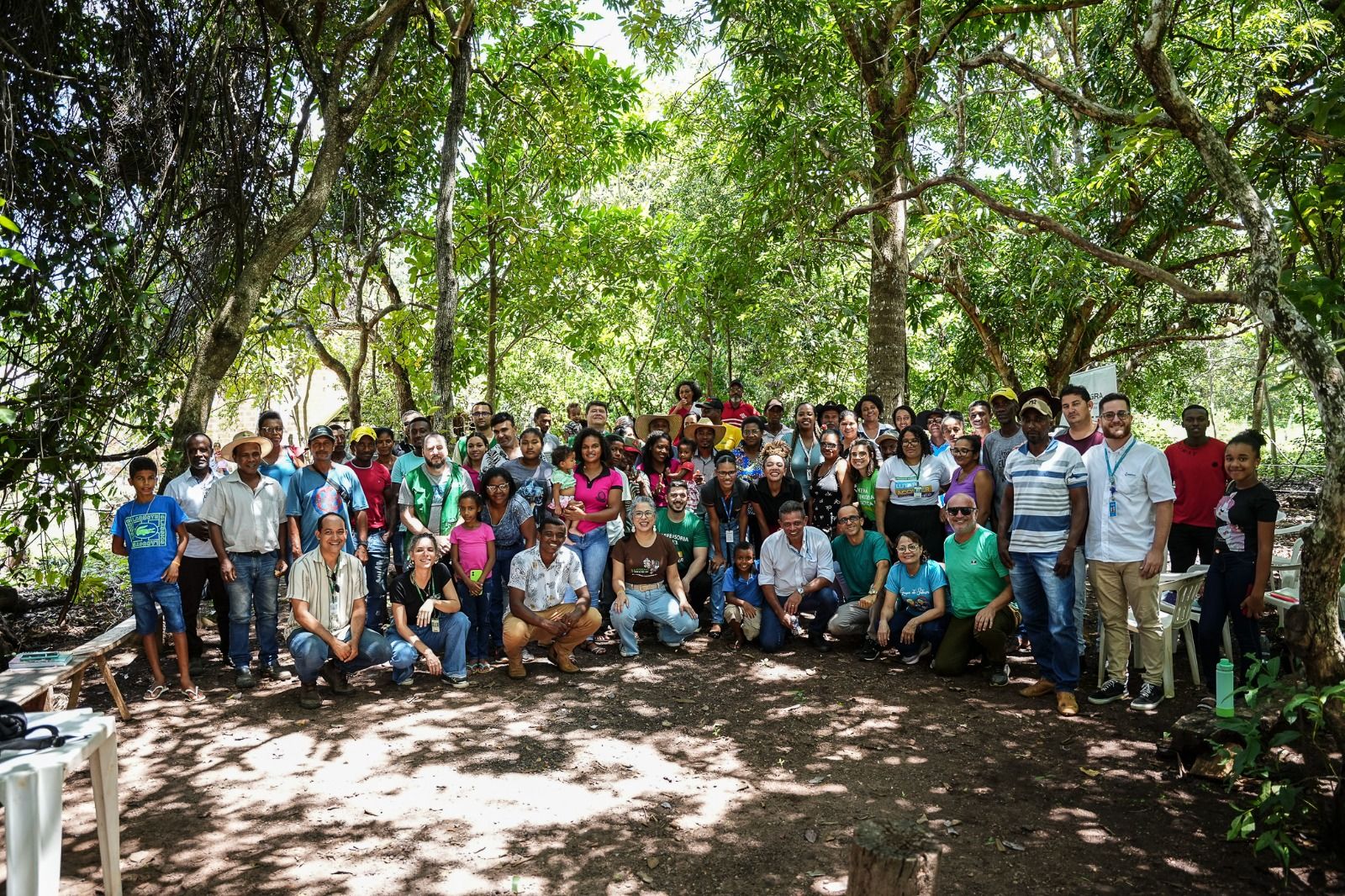 Moradores do quilombo Baião que participaram da ação itinerante