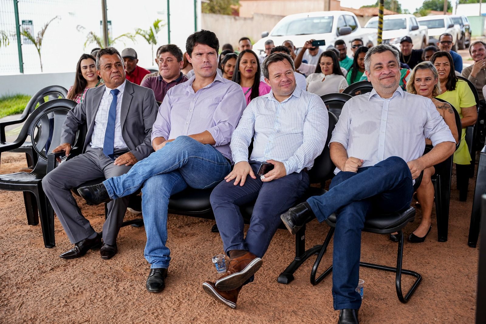 Defensores públicos Kita Maciel (E), Elson Stecca, Danilo Frasseto e Pedro Alexandre prestigiaram o evento