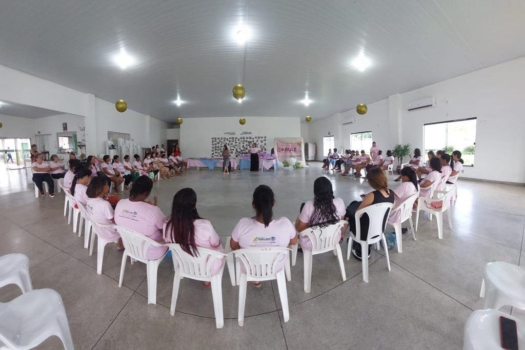 Cerca de 40 mulheres gestantes participaram do encontro no Centro de Convivência do Idoso