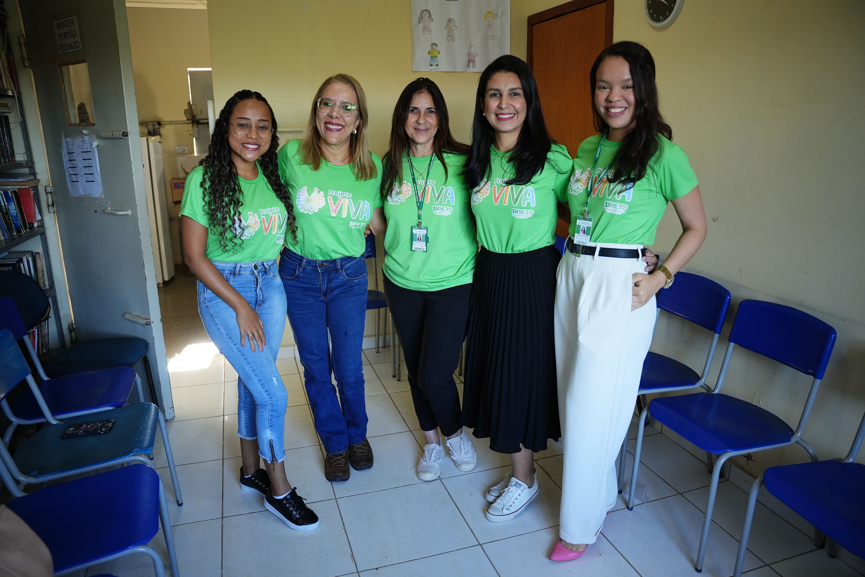 Equipe da DPE-TO que participou da roda de conversa