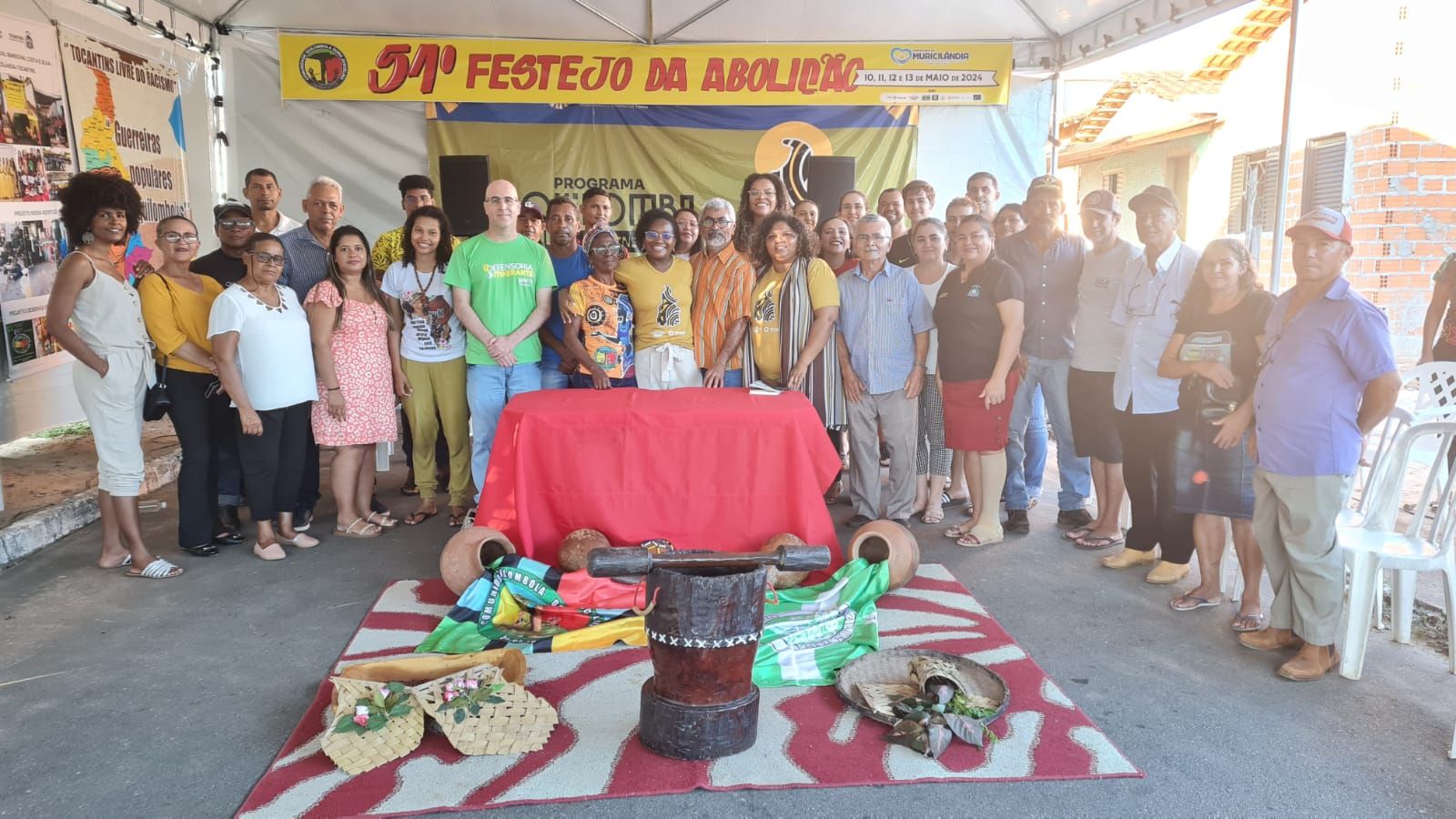 A celebração do Festejo da Abolição foi iniciada pela matriarca da comunidade quilombola, Juscelina Gomes dos Santos, em 1962