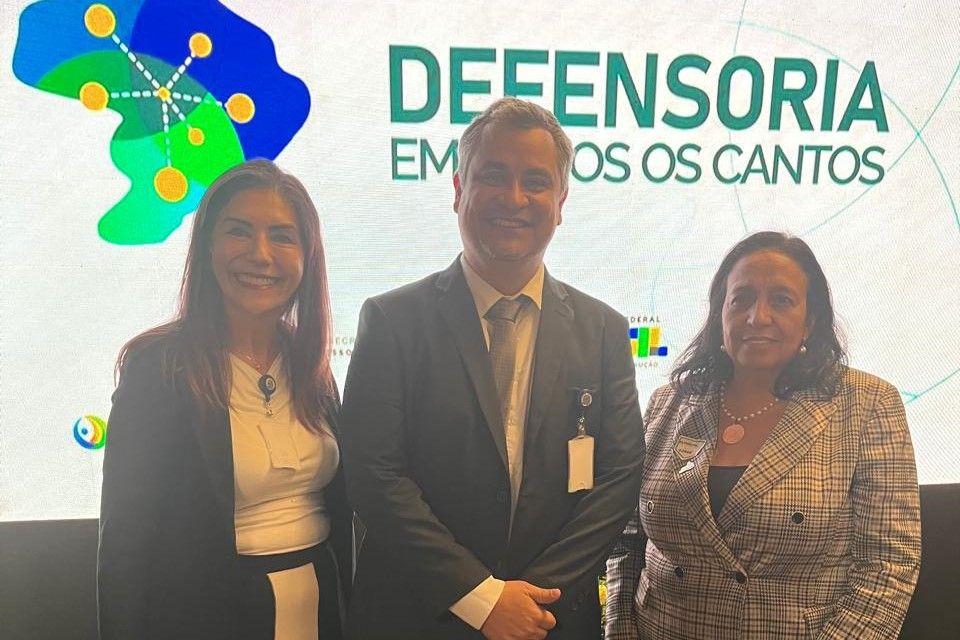 Da DPE-TO, estiveram presentes Maria do Carmo Cota (E), Pedro Alexandre e Leilamar Maurílio