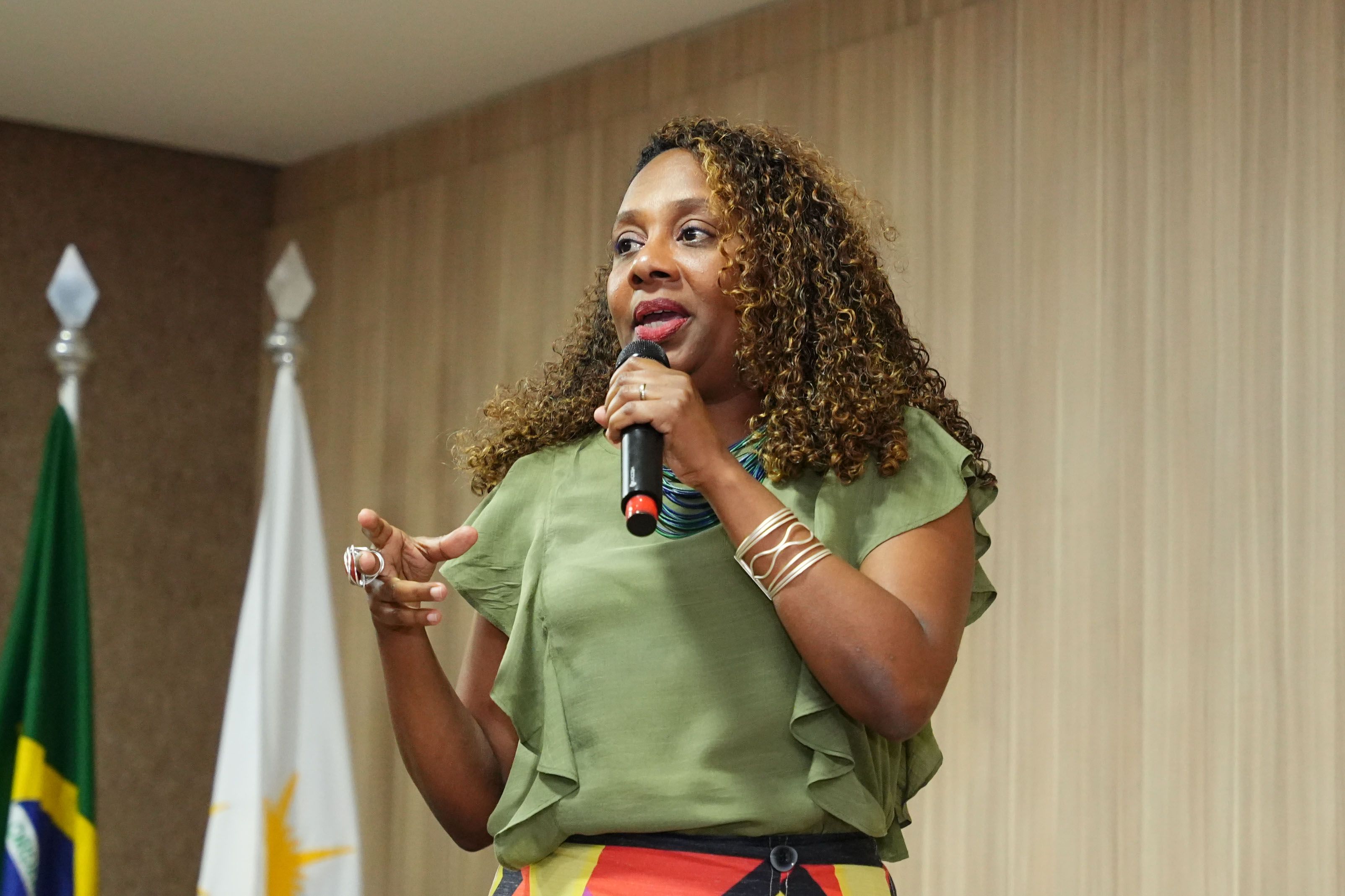 Daniele Magalhães falou sobre o trabalho da Coordenadoria de Promoção da Equidade Racial da Defensoria Publica do Rio de Janeiro