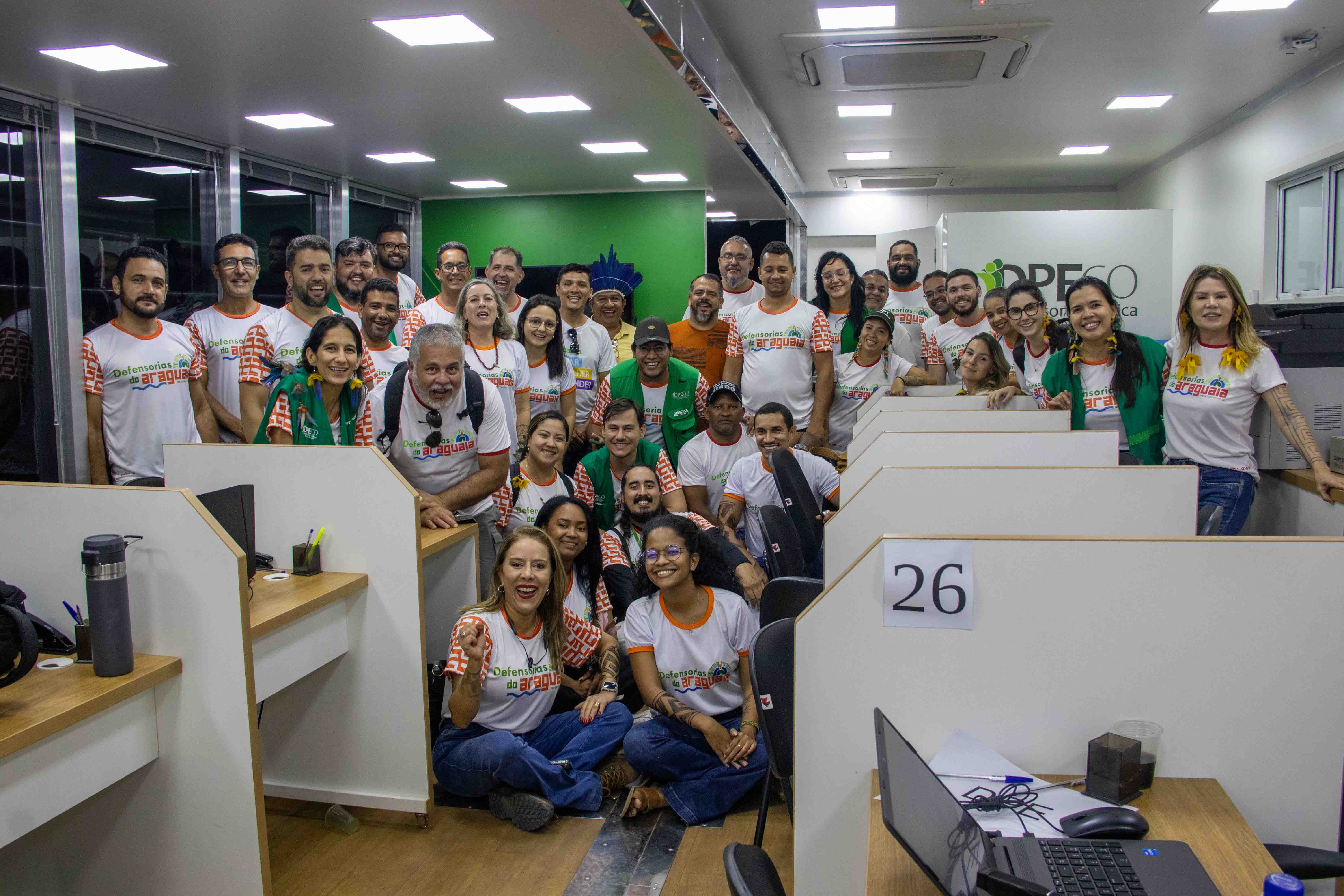 Equipe das Defensorias Publicas do Tocantins, Goiás e Mato Grosso que atuaram na ação em Aruanã (GO)