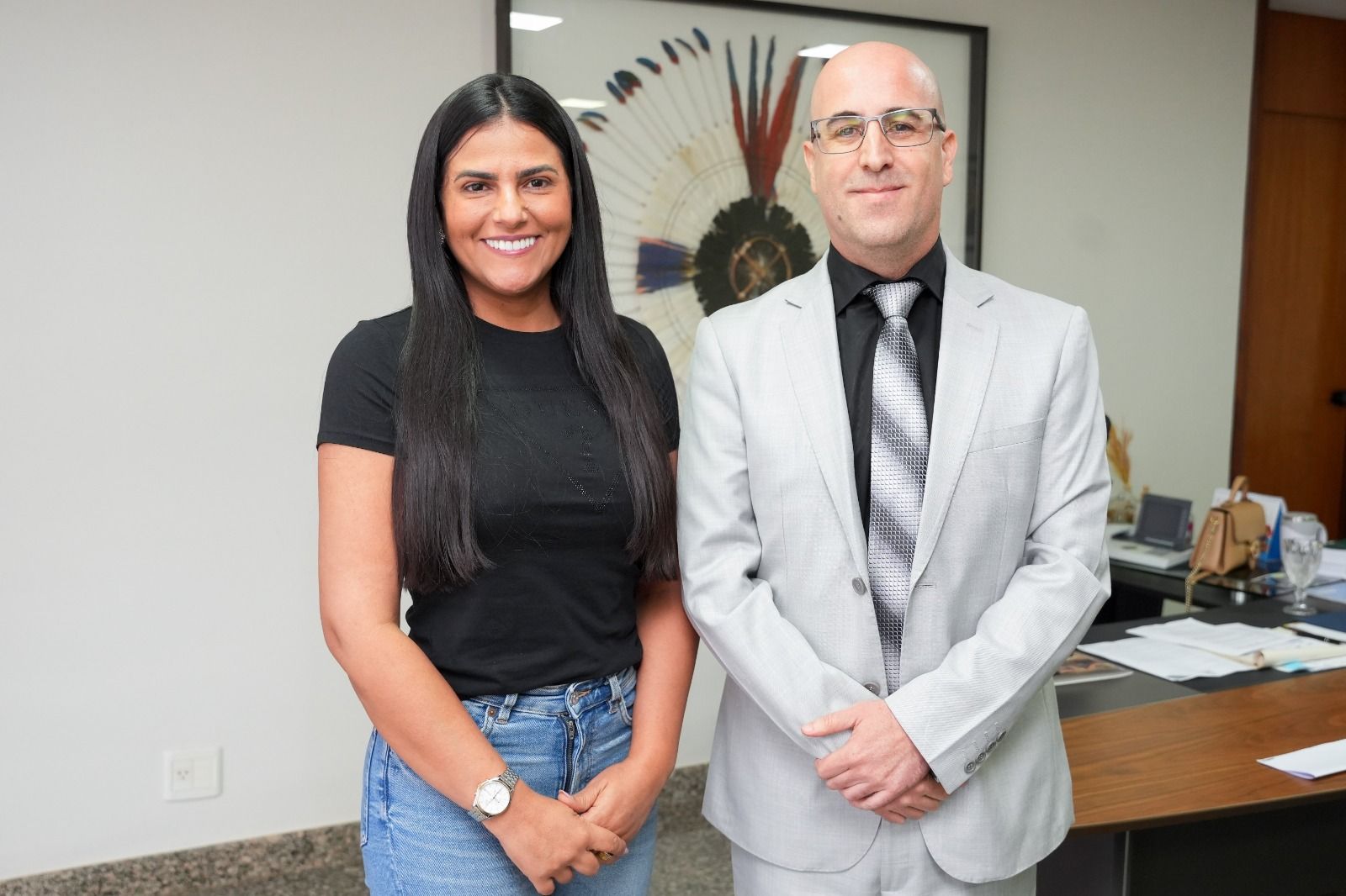 Defensor público Sandro Ferreira e a secretária Karynne Sotero