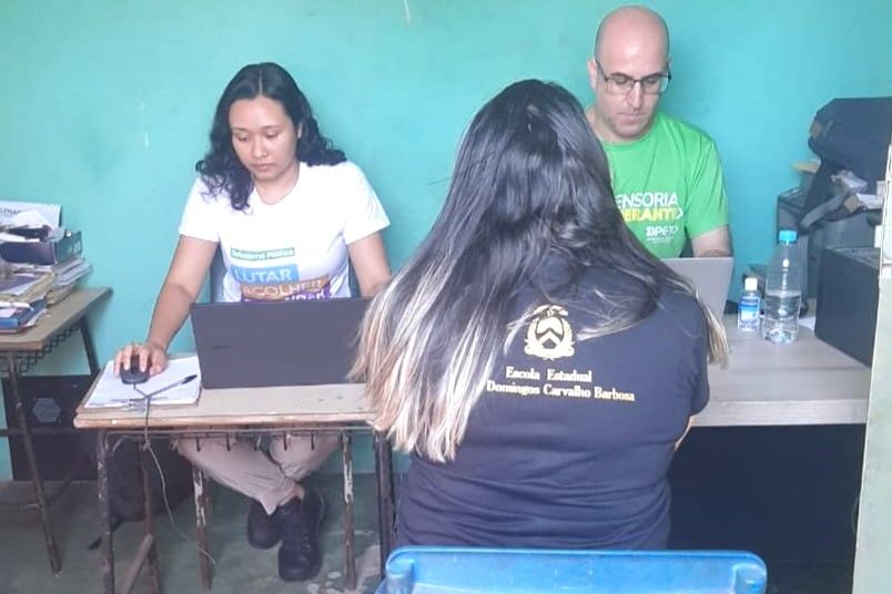 Atendimentos da DPE-TO foram realizados pelo defensor público Sandro Ferreira e a assessora do Nuamac Araguaína Gabriela Monteiro