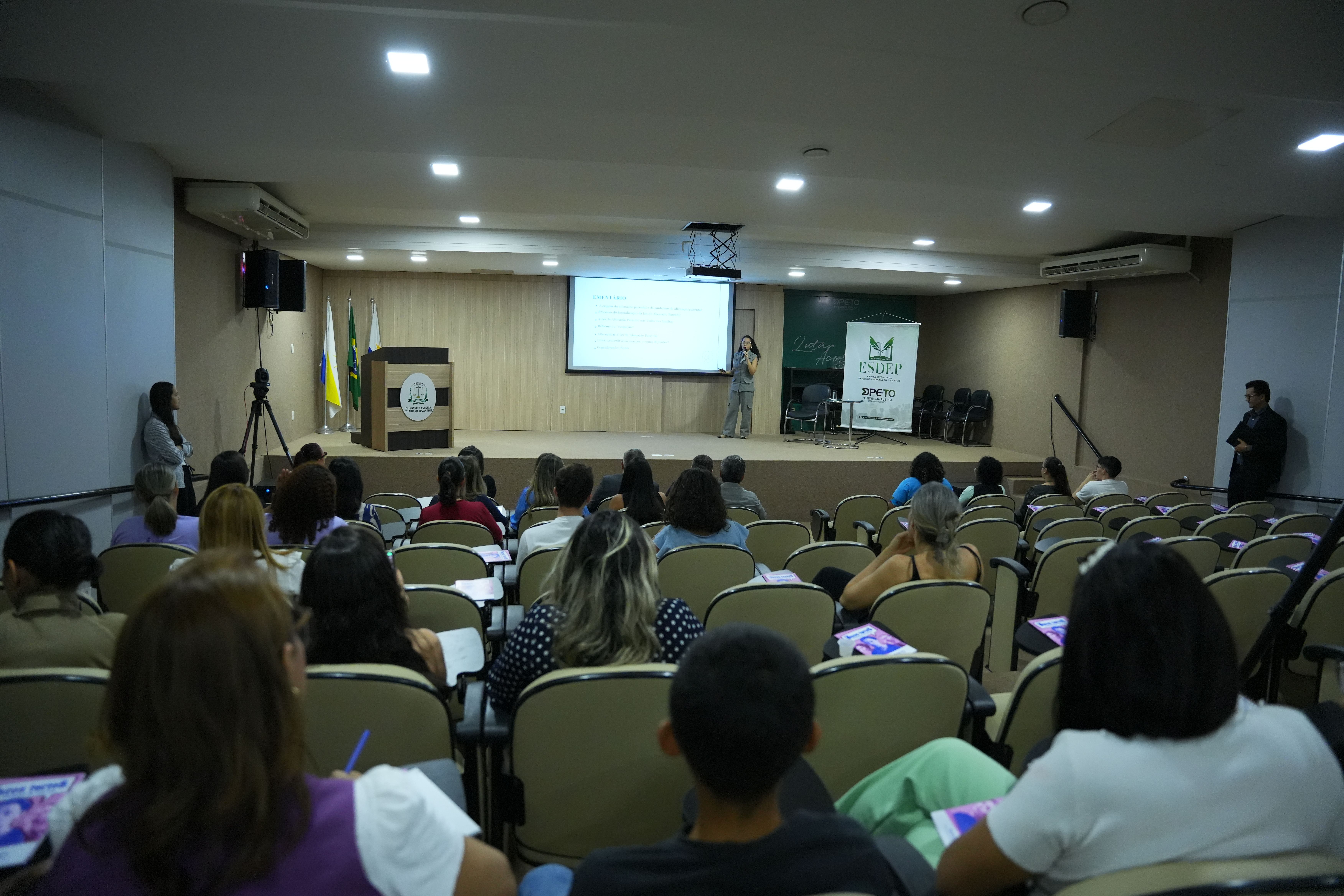 O evento aconteceu no auditório Defensora Pública Sueli Moleiro na DPE-TO em Palmas