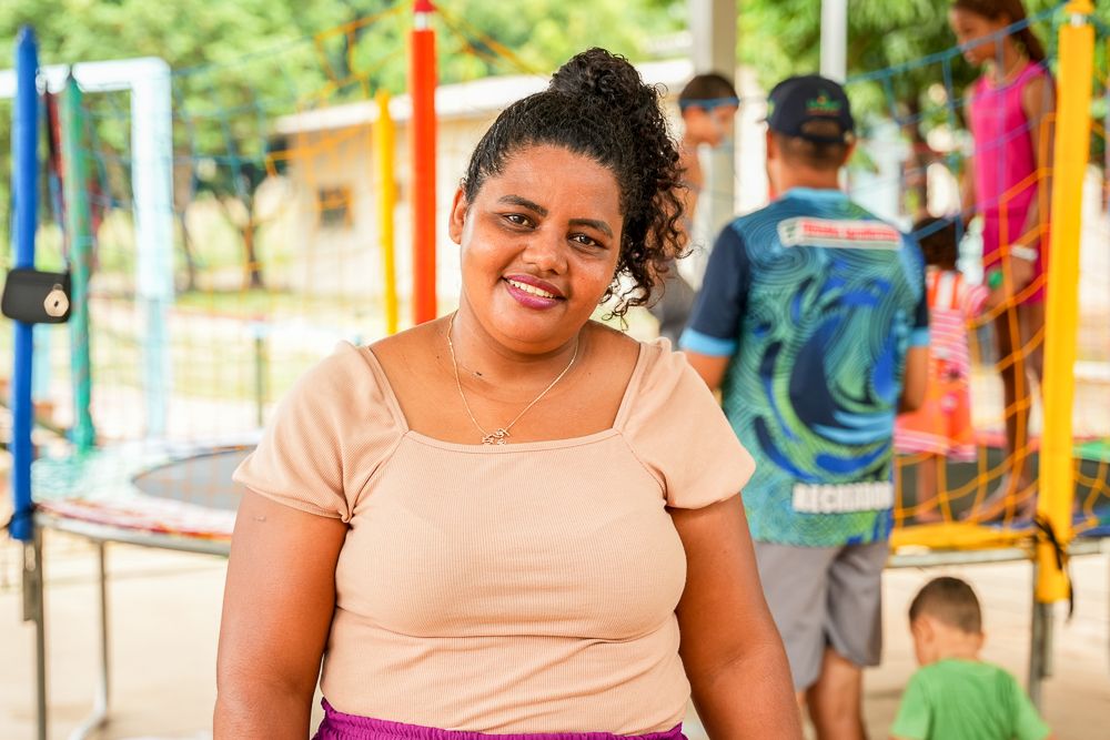 A coordenadora da Casa de Acolhimento Tia Messias, Samara Pereira Alves, ressaltou a felicidade das crianças neste evento