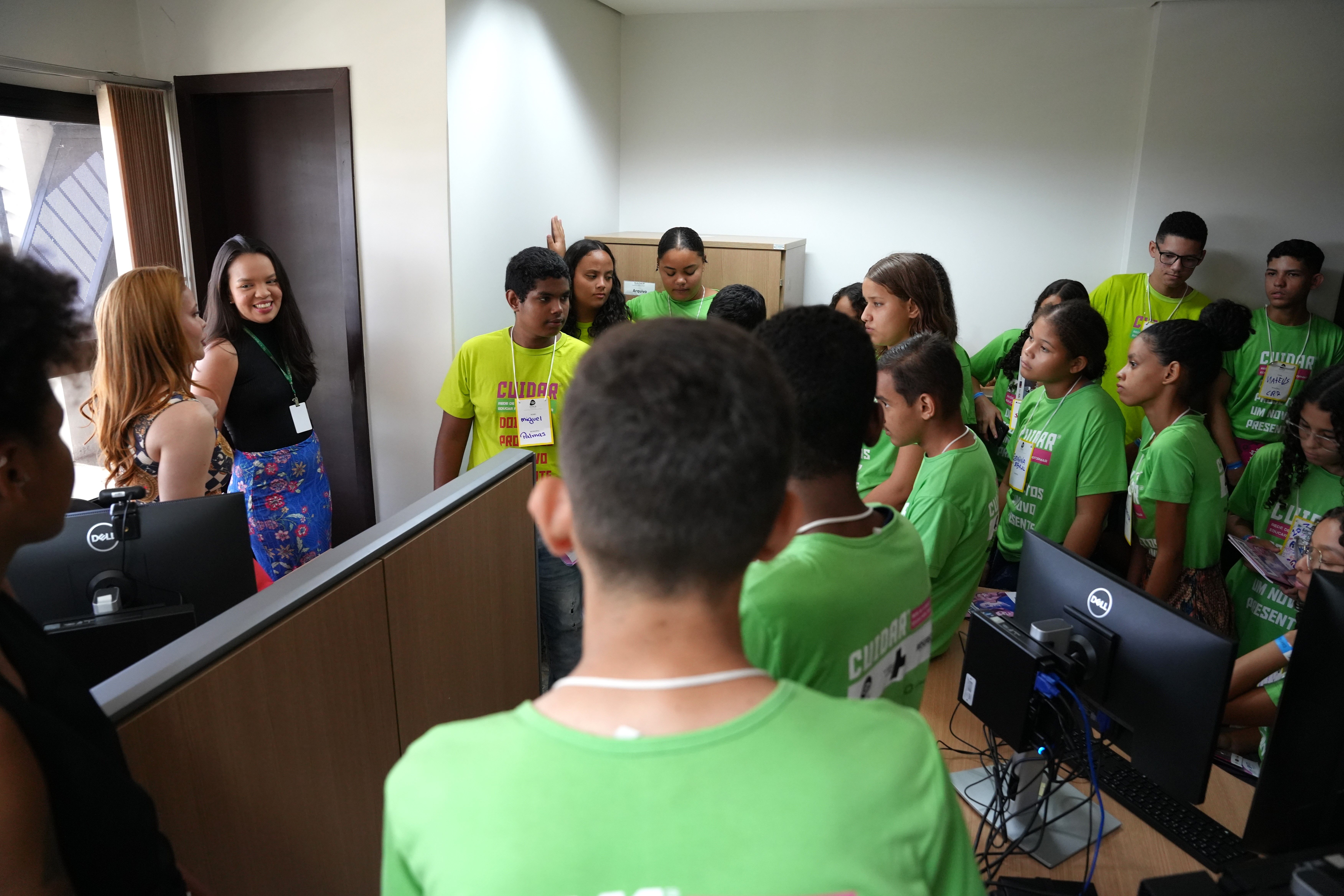Durante a visita as crianças foram informadas sobre a atuação dos Núcleos da DPE-TO