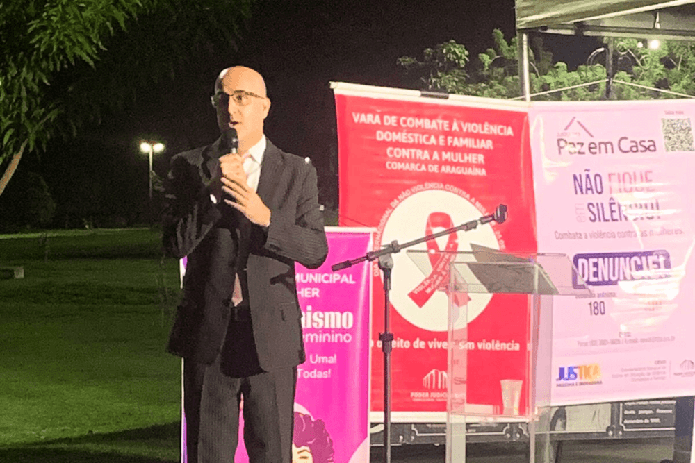 o defensor Sandro Ferreira participou do momento e frisou a importância da iniciativa para conscientizar a população