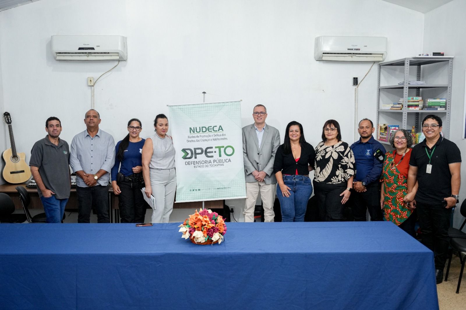Representantes da Defensoria Pública, Seduc e Seciju presentes na solenidade de abertura