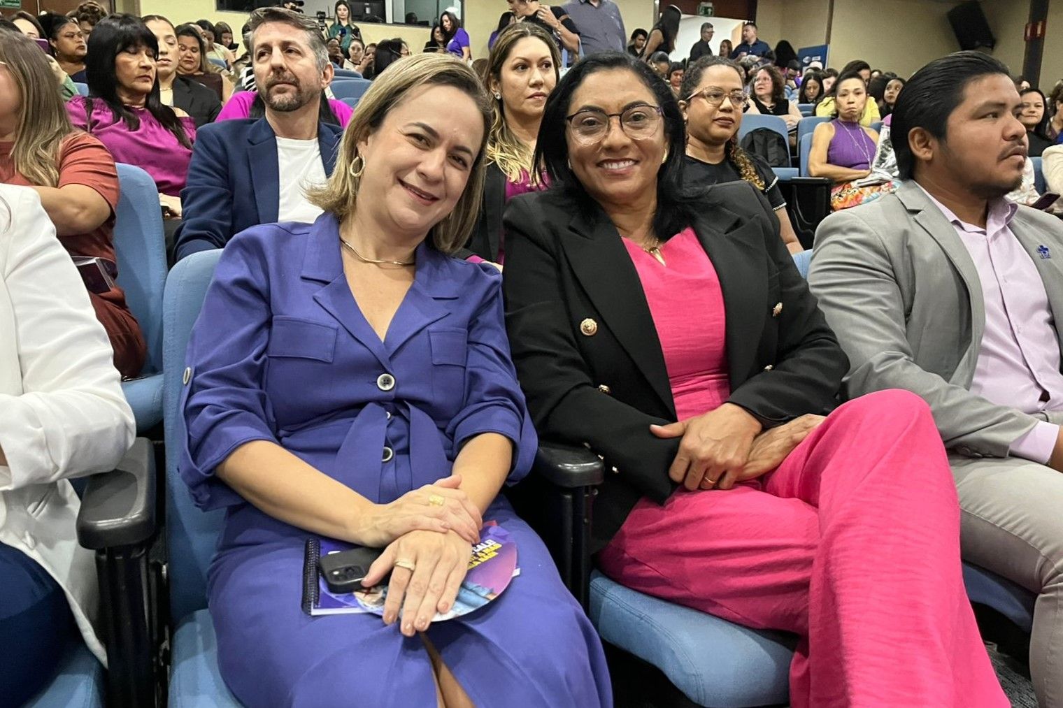 Defensora pública Pollyana Assunção e secretária da Mulher do Tocantins, Berenice Feitosa
