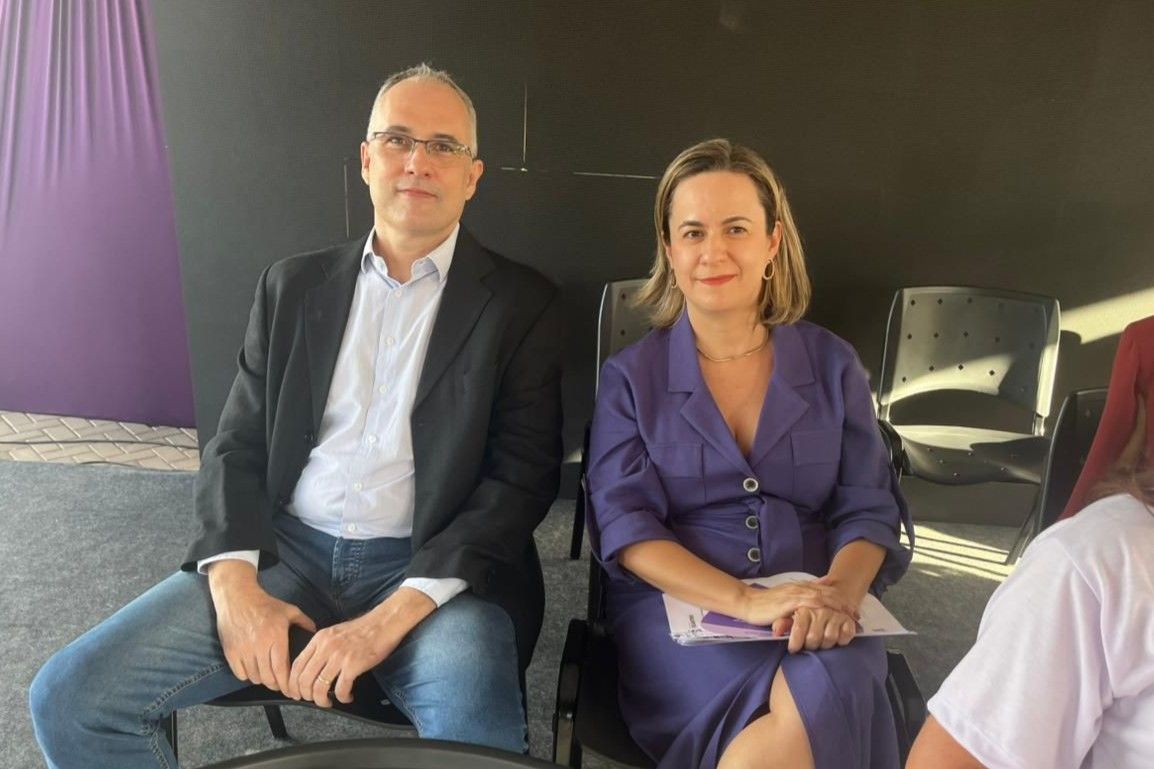 A defensora pública também participou de evento alusivo ao Agosto Lilás, na Casa da Mulher Brasileira, ao lado do promotor Konrad Wimmer