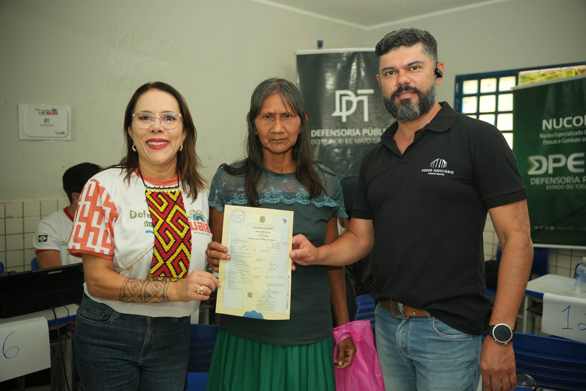 Hariwaque Karajá com os documentos em mãos agora terá acesso a alguns direitos
