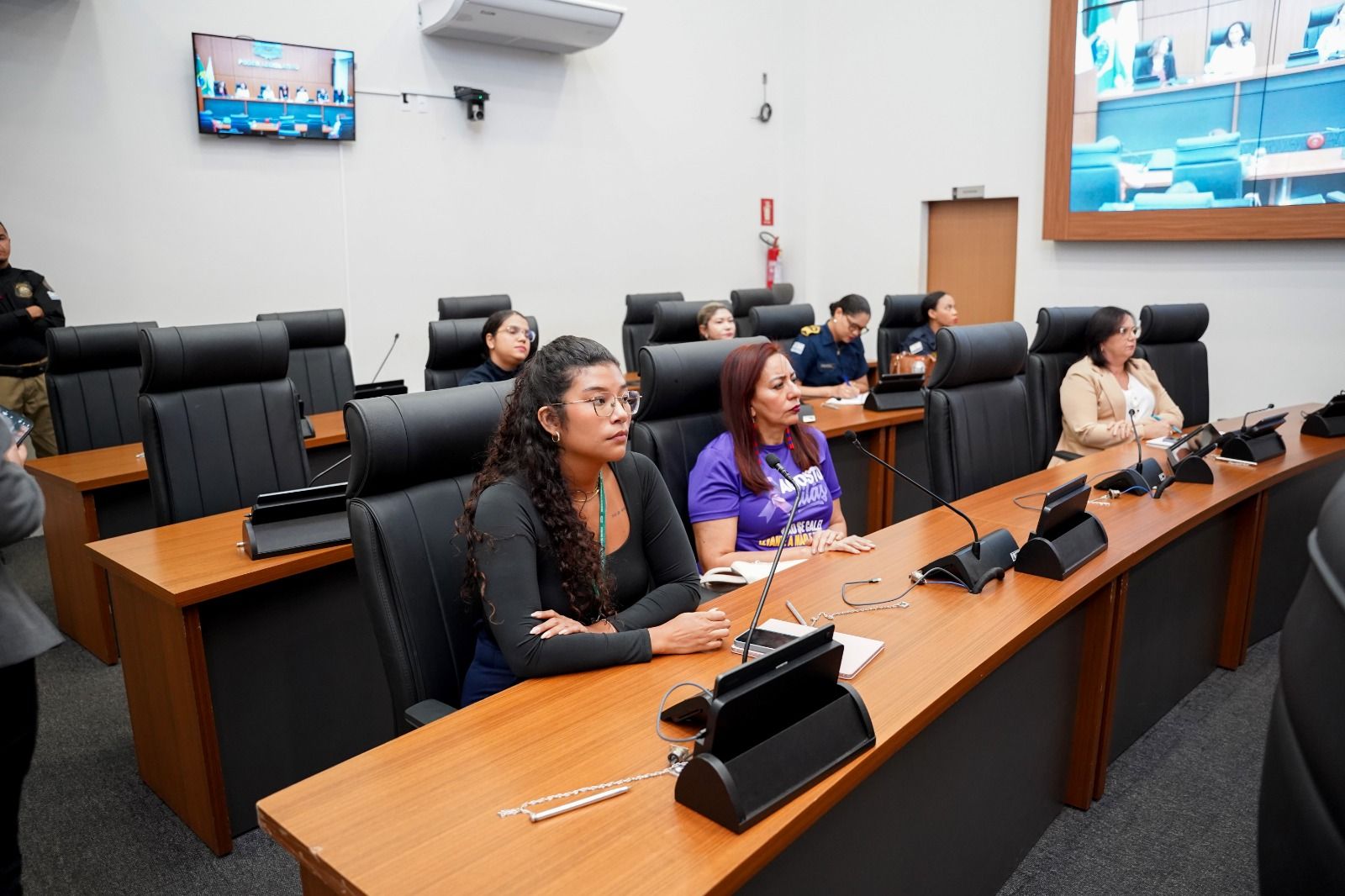A assessora do Nudem, Nicole Vilhena participou do encontro