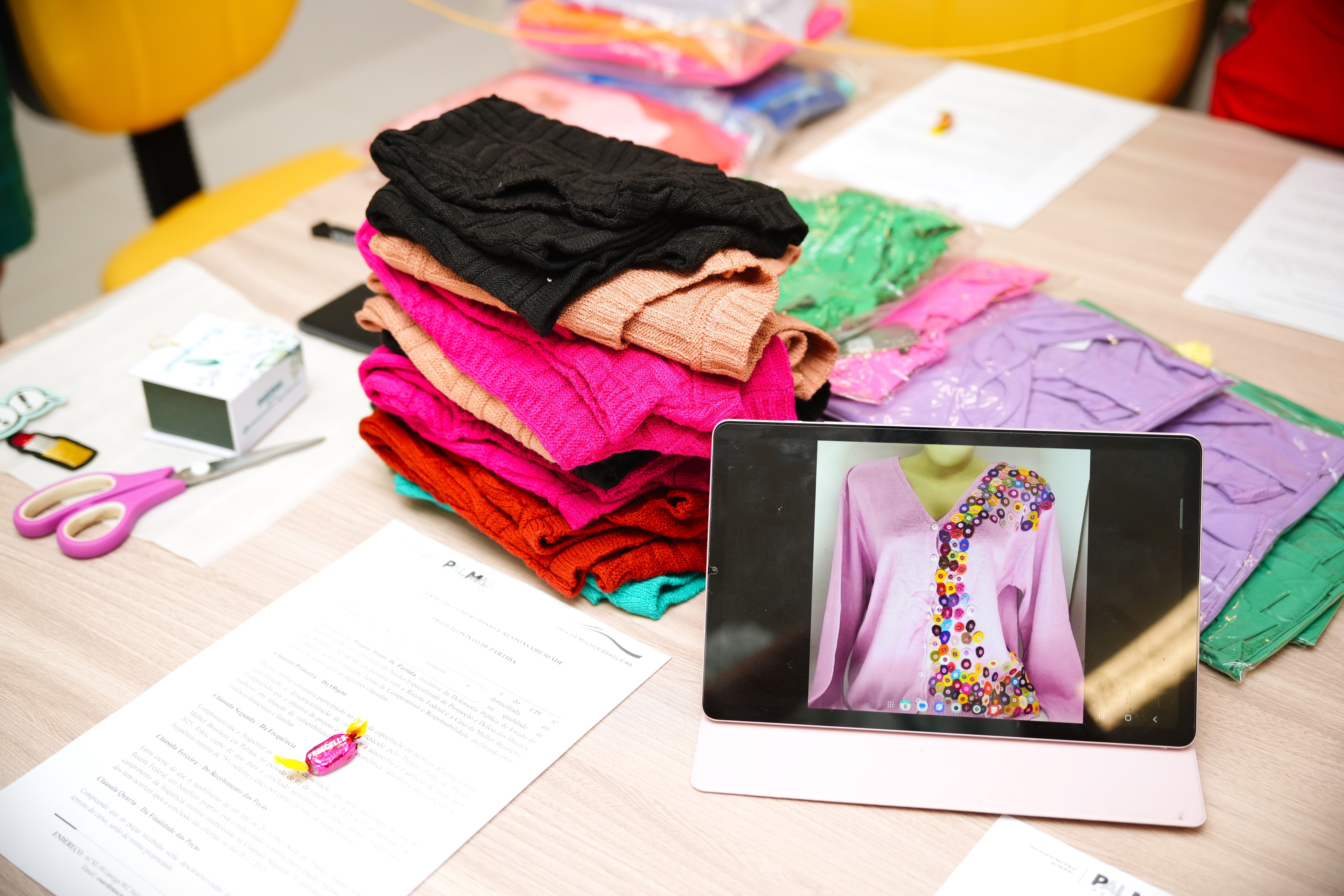 O curso utiliza roupas doadas à DPE-TO pela Receita Federal.