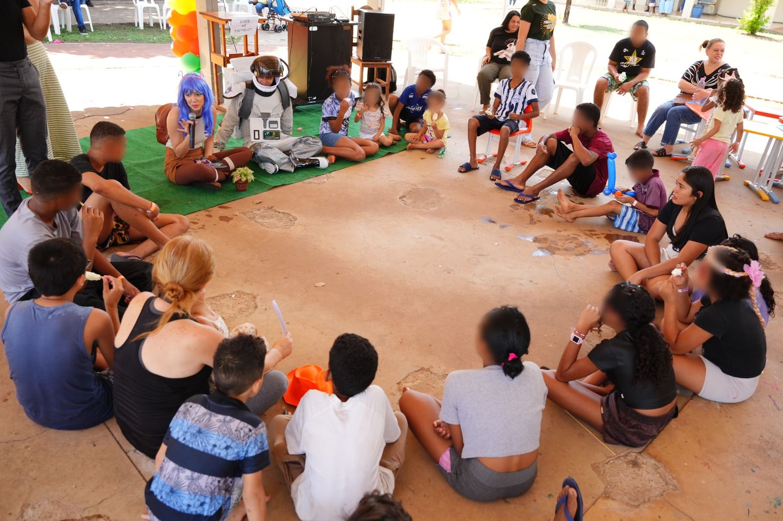 As crianças e adolescentes tiveram vários momentos culturais