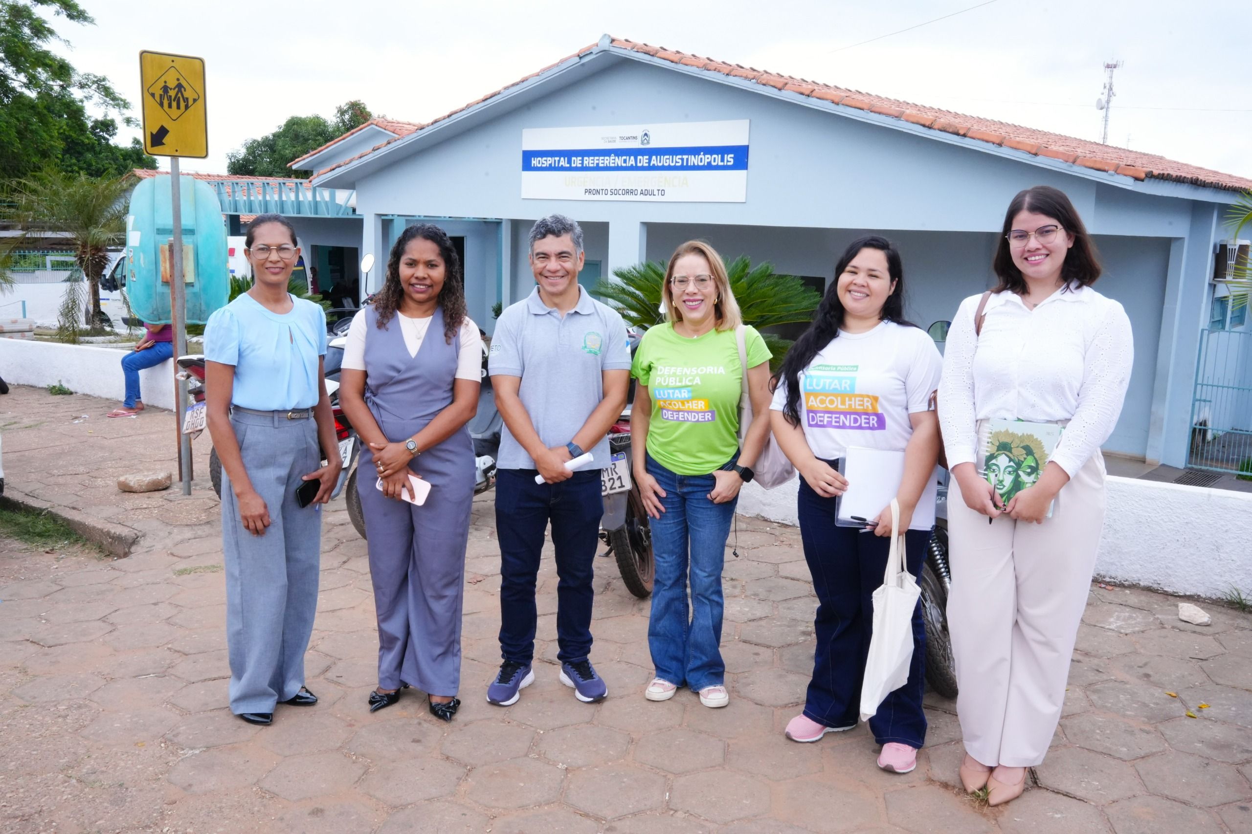 Equipe presente na inspeção técnica no Hospital Regional de Augustinópolis