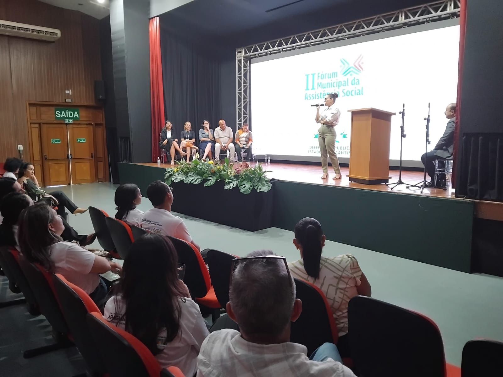 A assistente social Fernanda Câmpelo falou da atuação da DPE-TO no Fórum