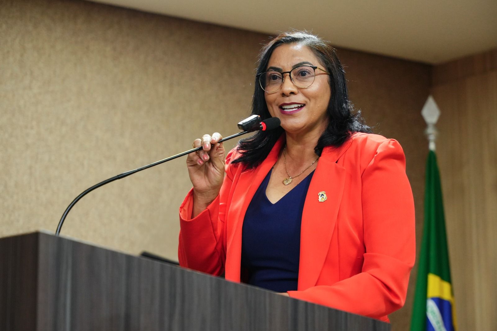 Secretária de estado da Mulher, Berenice Barbosa presente na solenidade