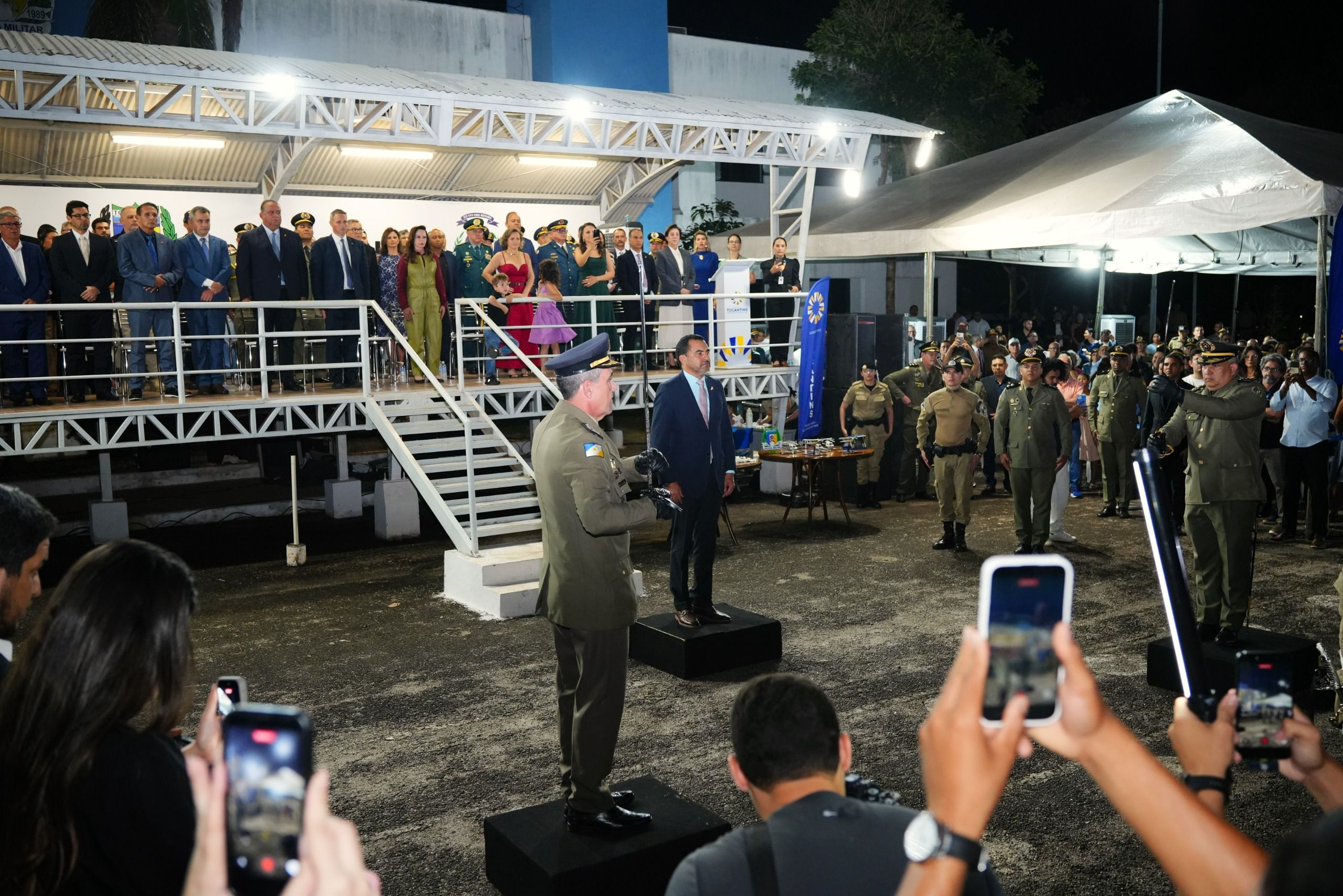 Troca de comando com a presença do governador do Tocantins, Wanderlei Barbosa